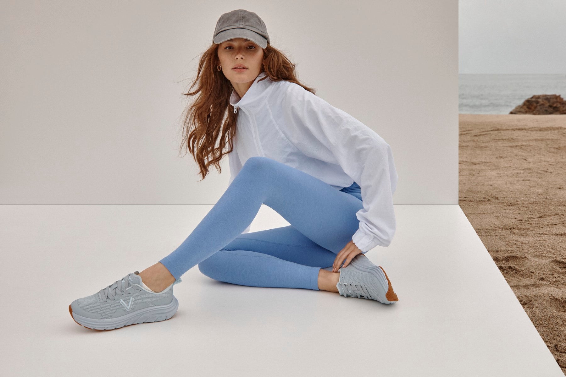 Vionic Walk Max Women's Lace Up Comfort Sneaker - Vintage Blue Haze - 0002-med