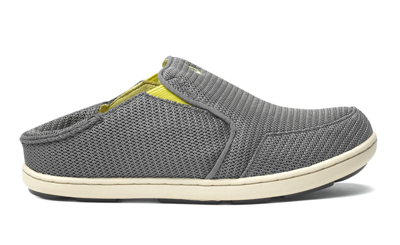 OluKai Nohea Mesh - Charcoal/Sulfur - Drop down heel