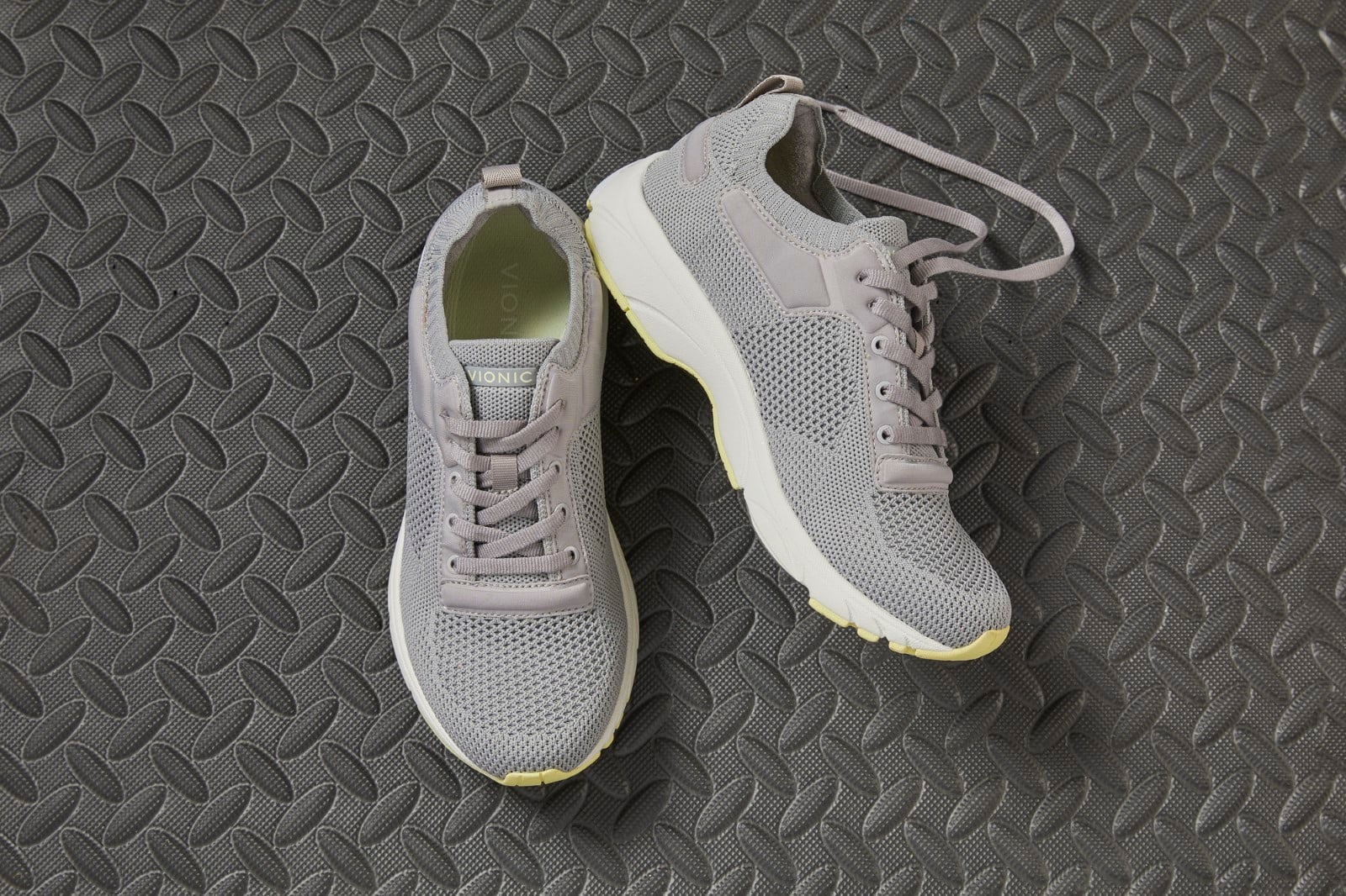 Vionic Endure Women's Lace Up Arch Supportive Sneaker in Light Grey