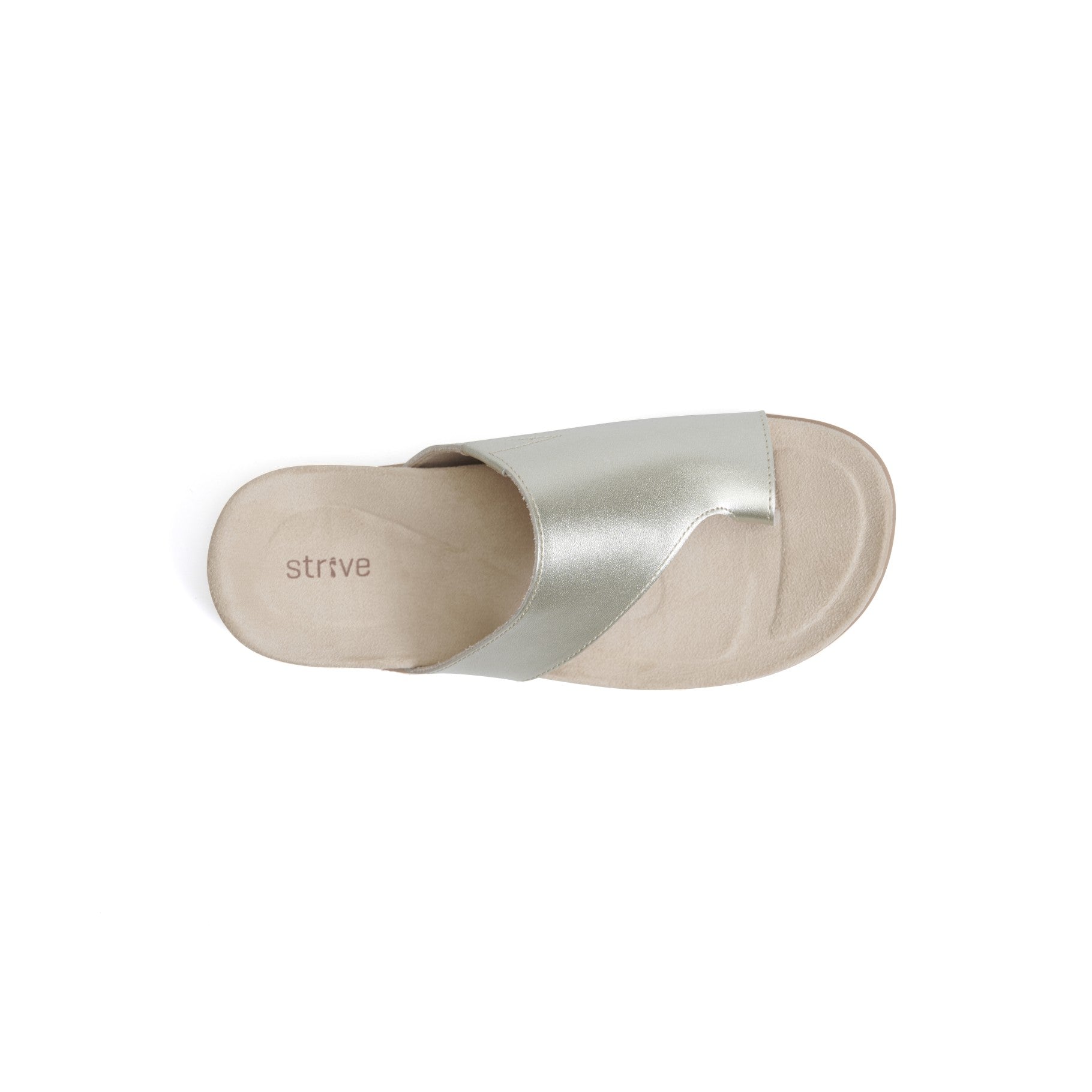 Strive Capri 4 Women's Orthotic Sandals with Arch Support - Gold - Overhead