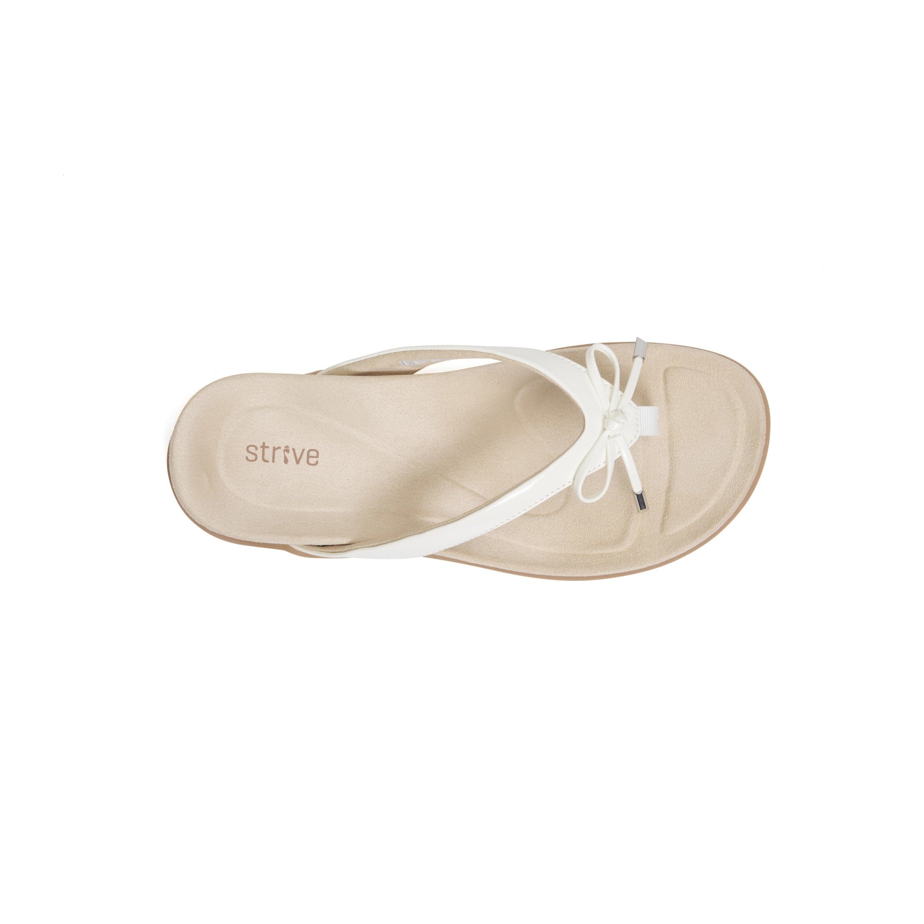Strive Island II Women's Orthotic Sandals with Arch Support - White - Overhead