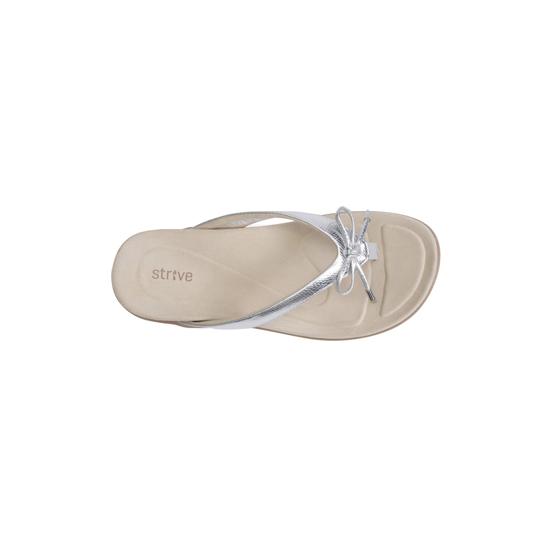 Strive Island II Women's Orthotic Sandals with Arch Support - Silver - Overhead