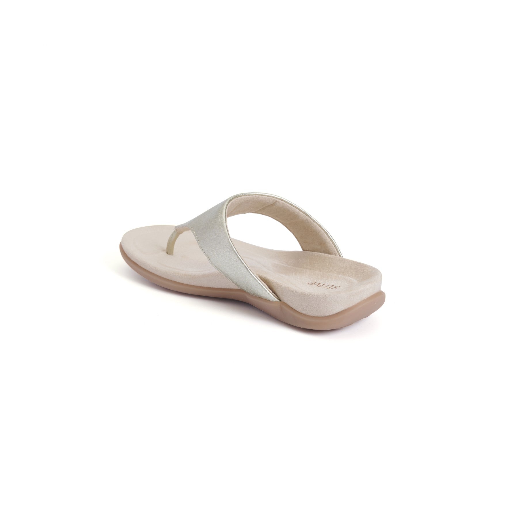 Strive Antibes Women's Orthotic Toe Post Sandals - Gold - Back View
