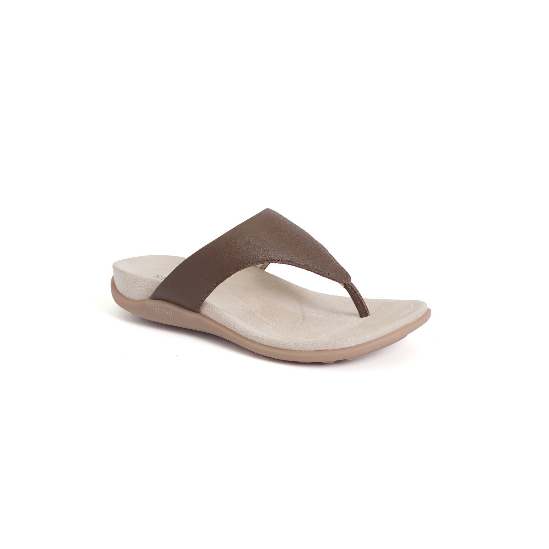 Strive Antibes Women's Orthotic Toe Post Sandals in Tan