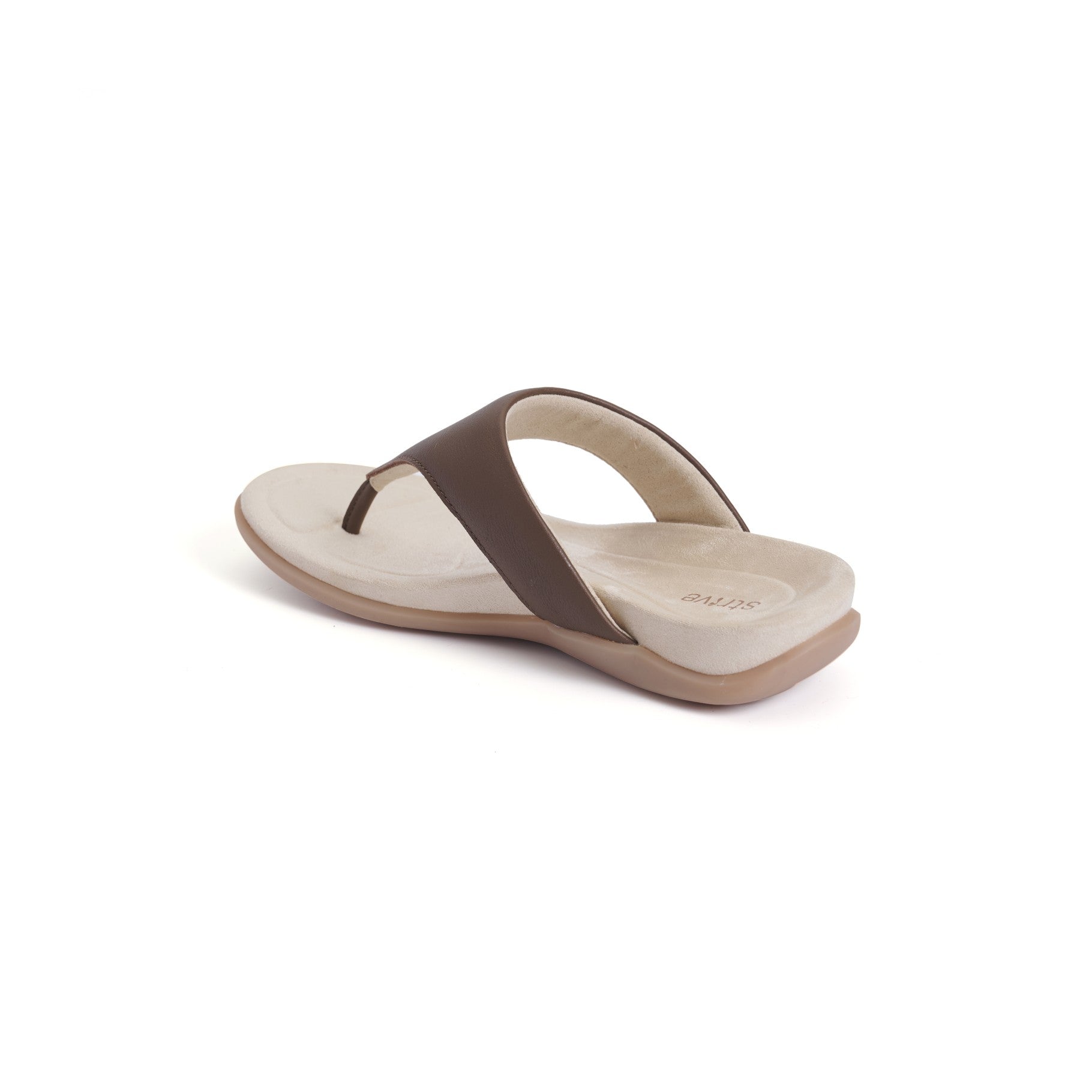 Strive Antibes Women's Orthotic Toe Post Sandals - Tan - Back View