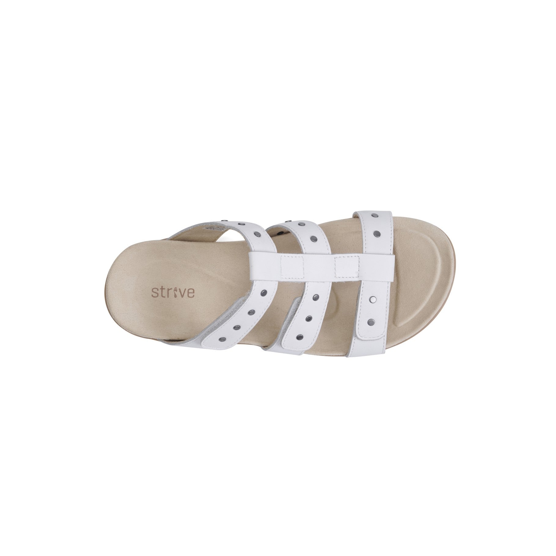 Strive Biarritz Women's Orthotic Walking Sandals - White - Overhead