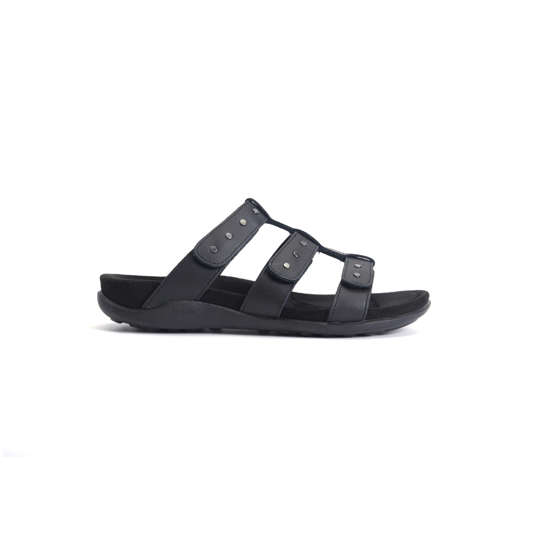 Strive Biarritz Women's Orthotic Walking Sandals - Black Ii - Side