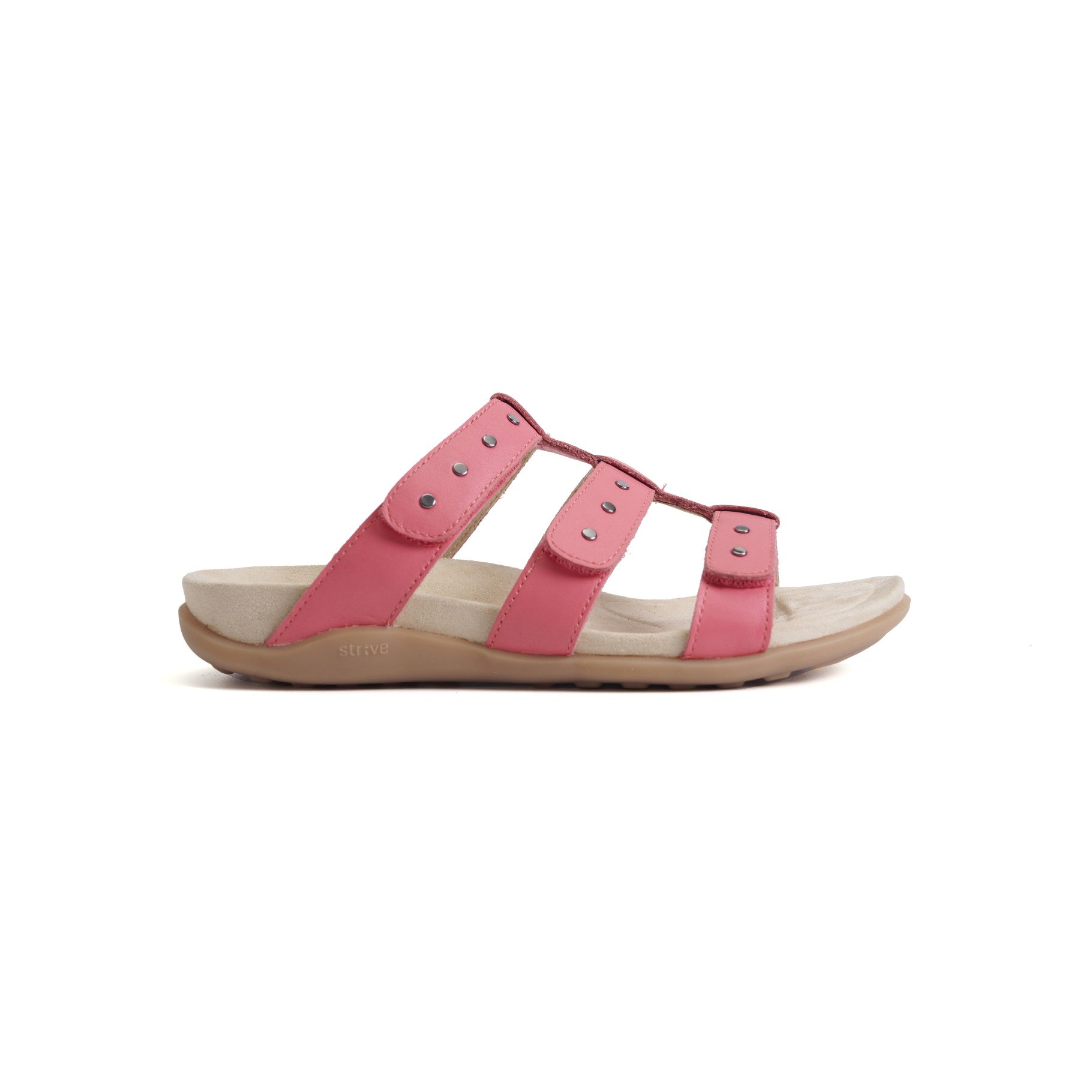 Strive Biarritz Women's Orthotic Walking Sandals - Coral - Side