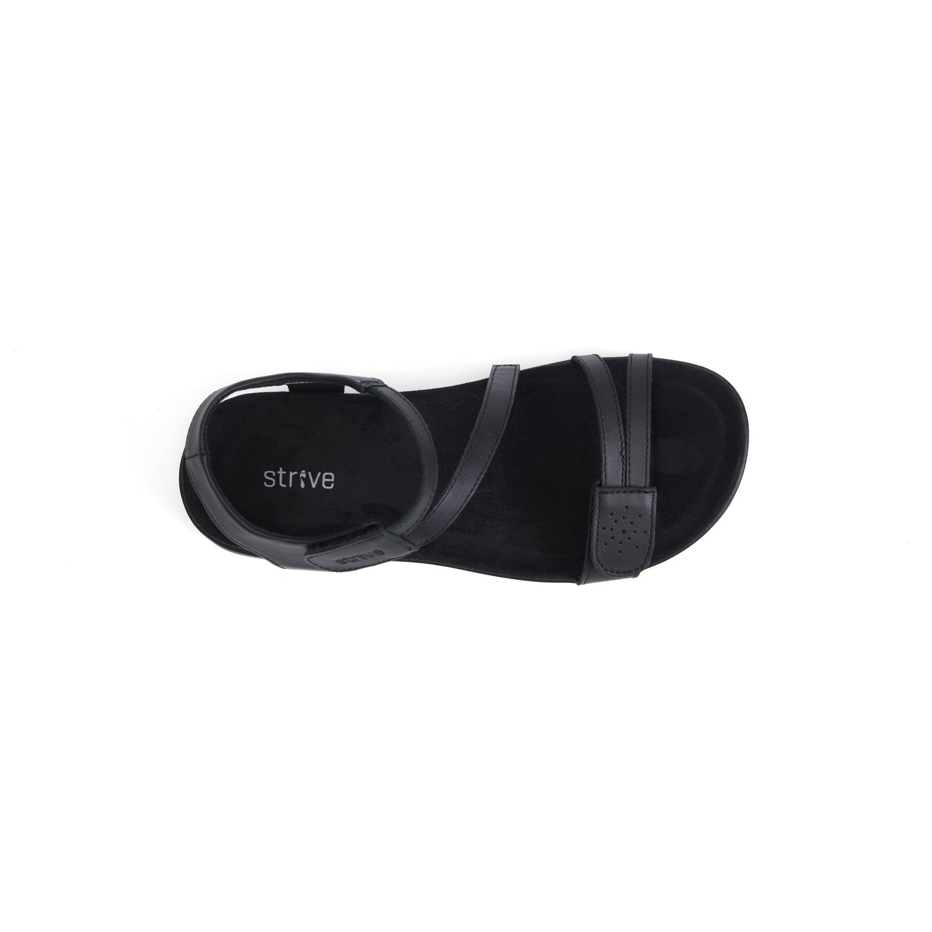 Strive Nice Women's Orthotic Sandal with Arch Support - Black Ii - Overhead