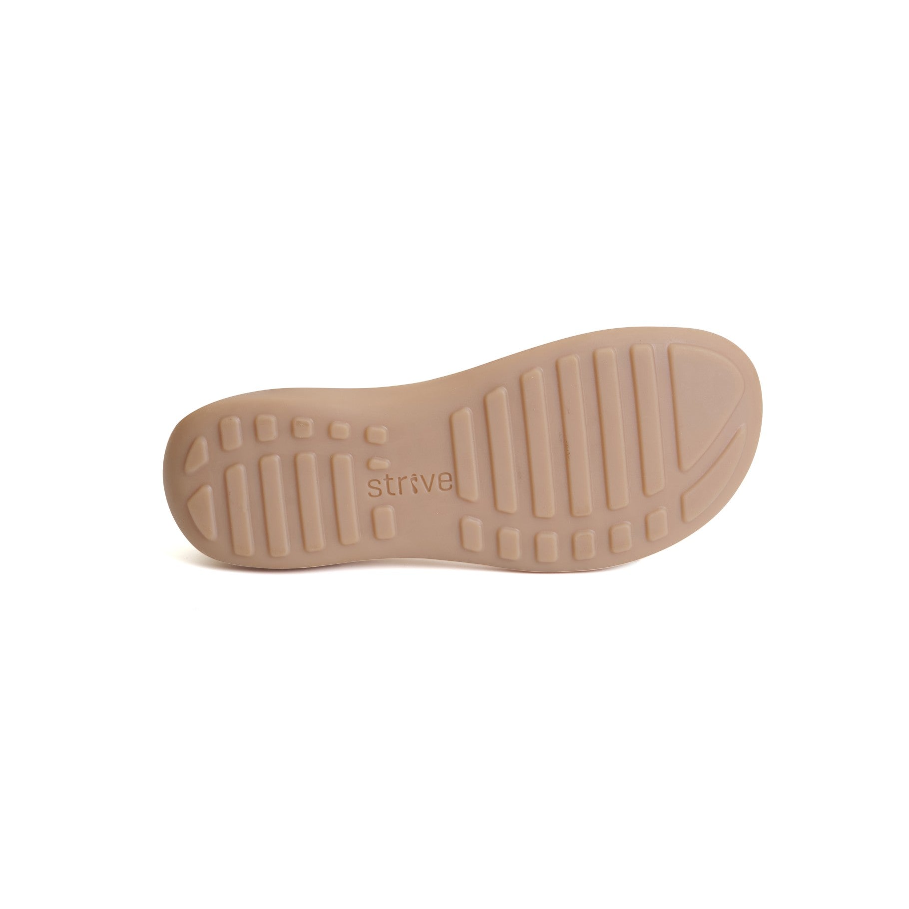 Strive Nice Women's Orthotic Sandal with Arch Support - Latte - Bottom View