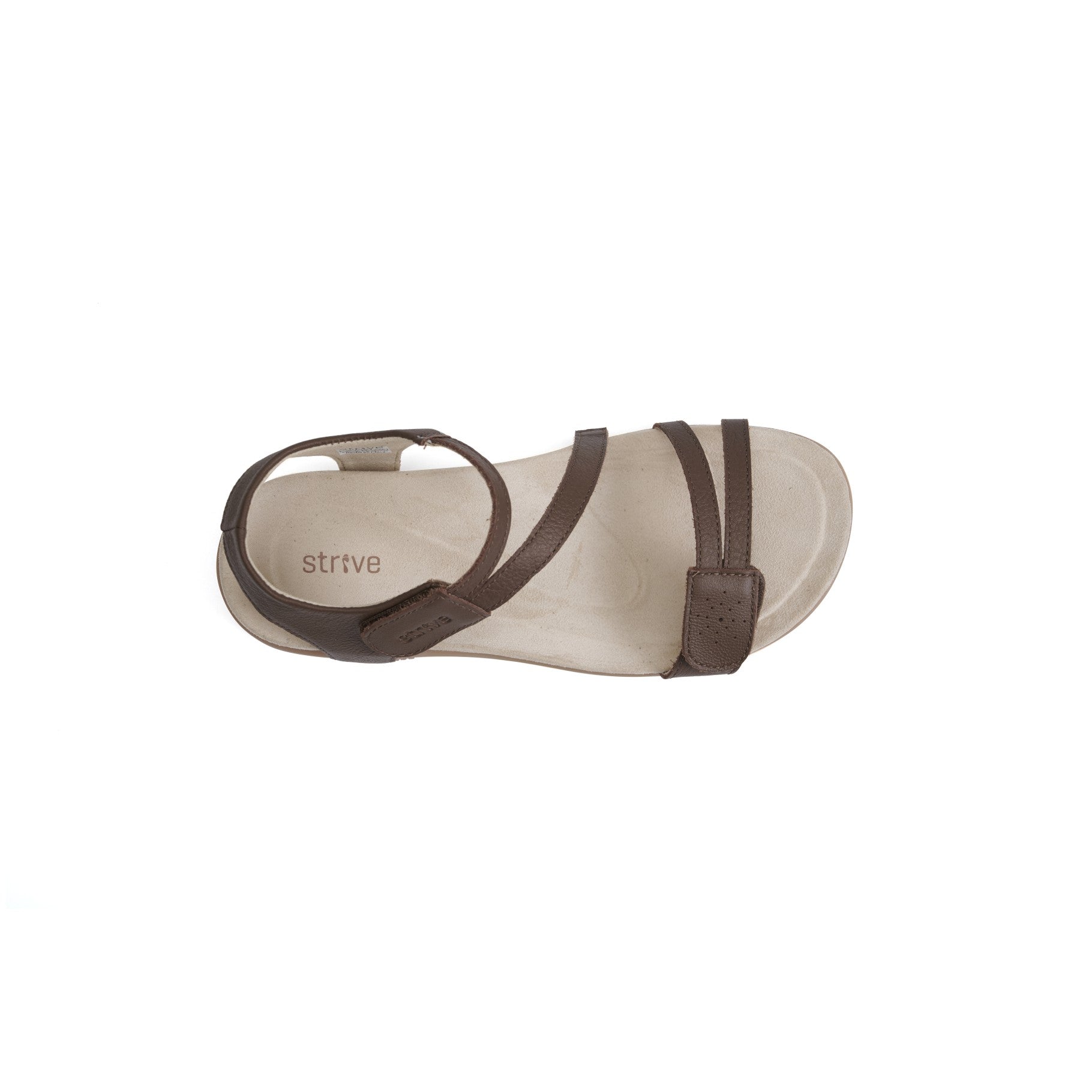 Strive Nice Women's Orthotic Sandal with Arch Support - Tan - Overhead