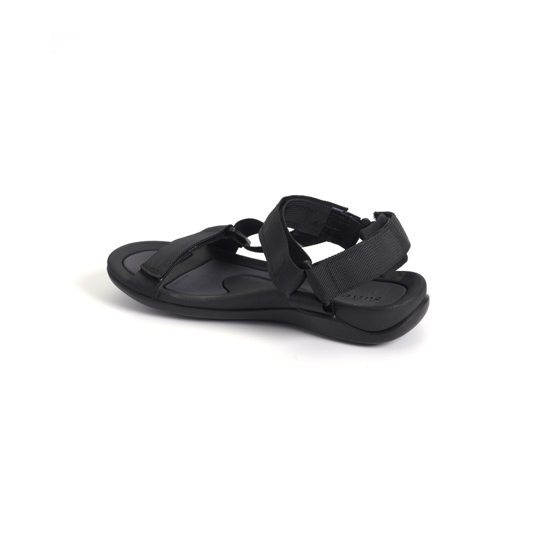 Strive Drift Women's Orthotic Adjustable Sandal - Black Ii - Back View