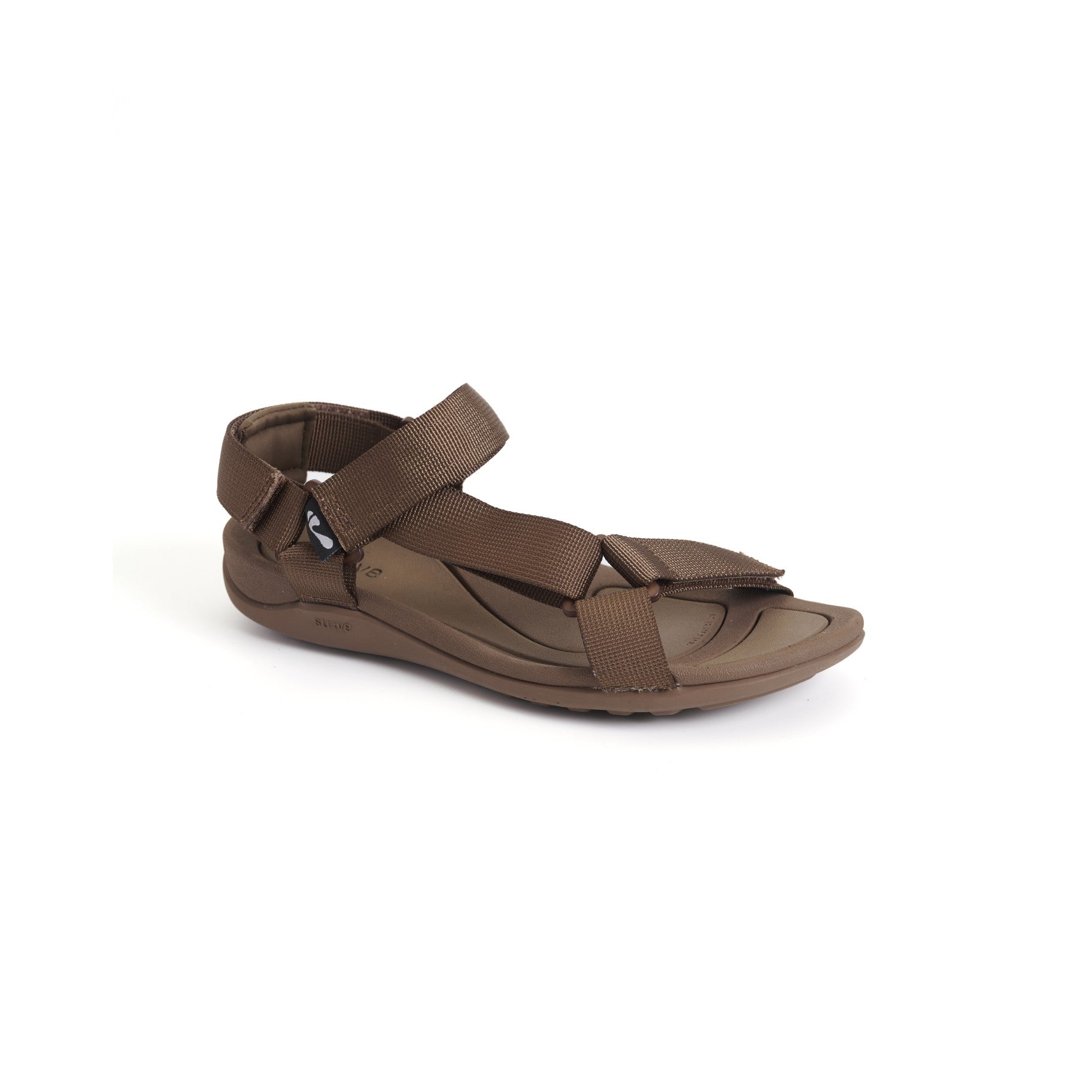 Strive Drift Women's Orthotic Adjustable Sandal - Chocolate - Angle