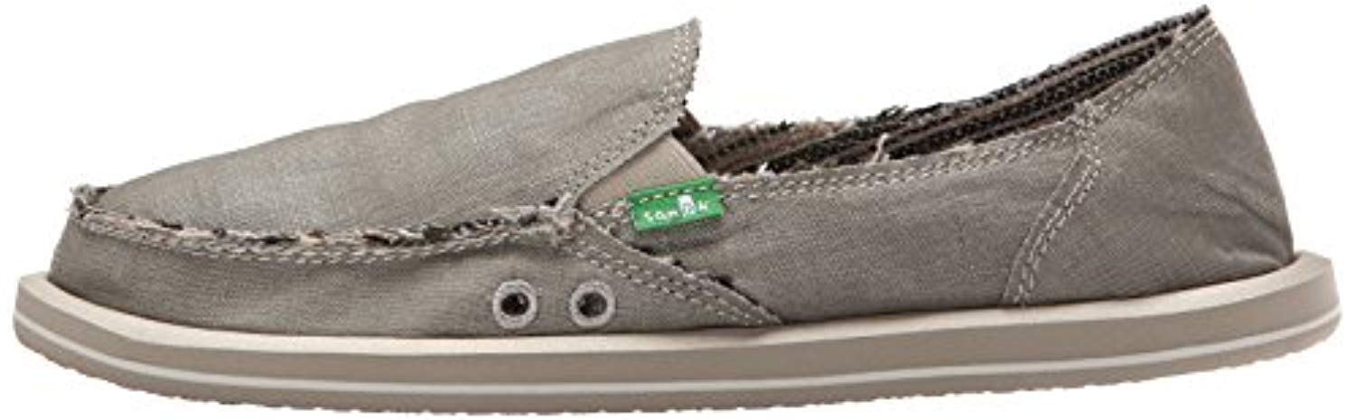 Sanuk Donna Hemp - Women's Loafers - Olive Grey