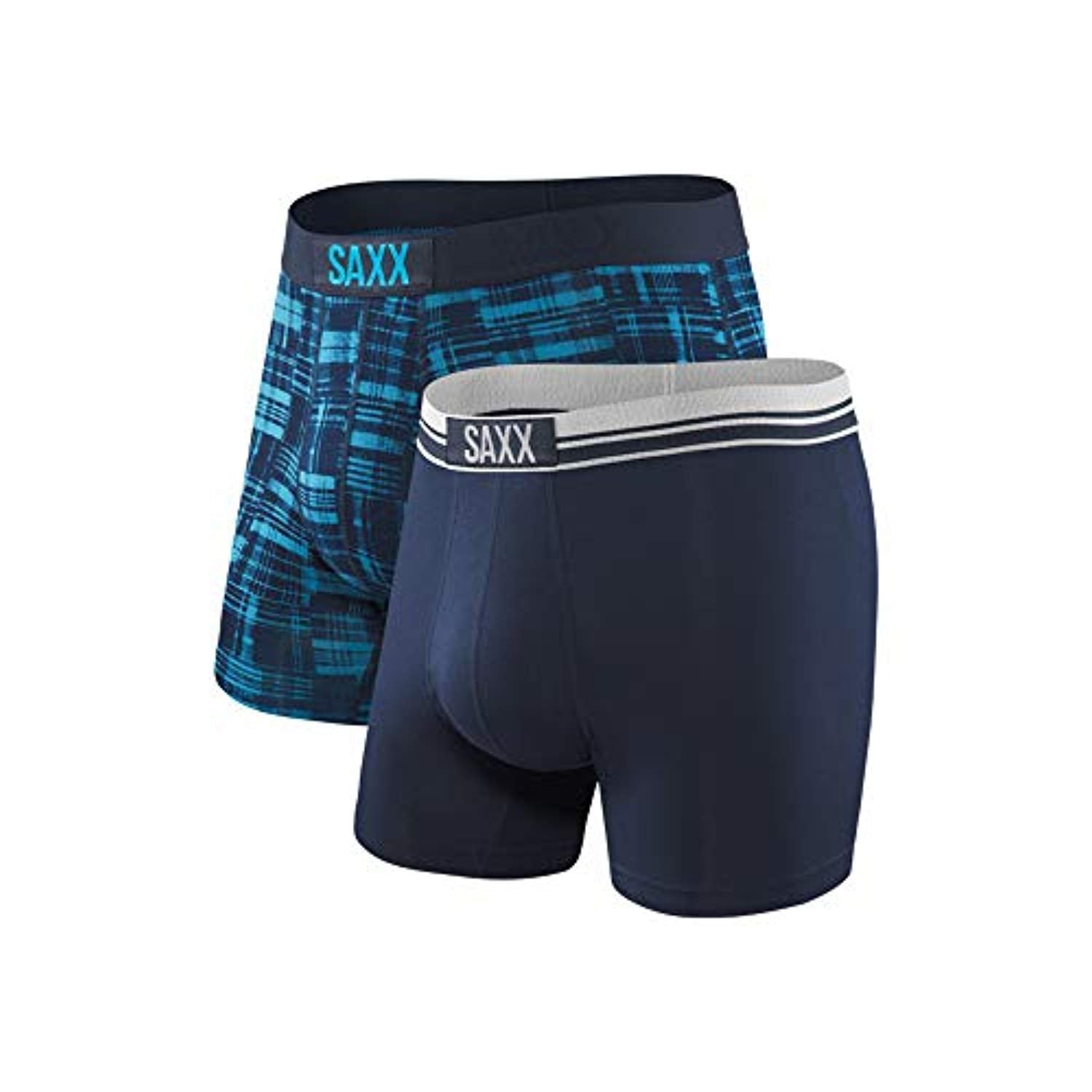 SAXX Vibe 2-Pack Men's Comfort Underwear - Boxer - Plaid
