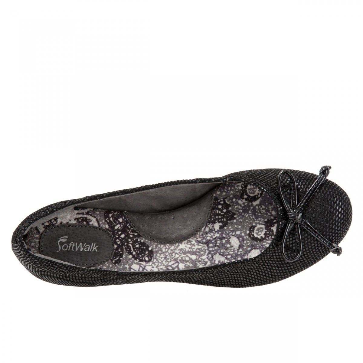 Softwalk Narina - Women's Comfort Ballet Flat - Black - top