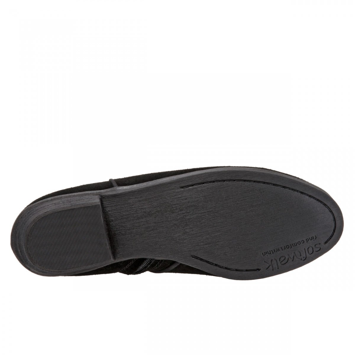 Softwalk Rocklin - Women's Low Cut Boots - Black Suede - bottom