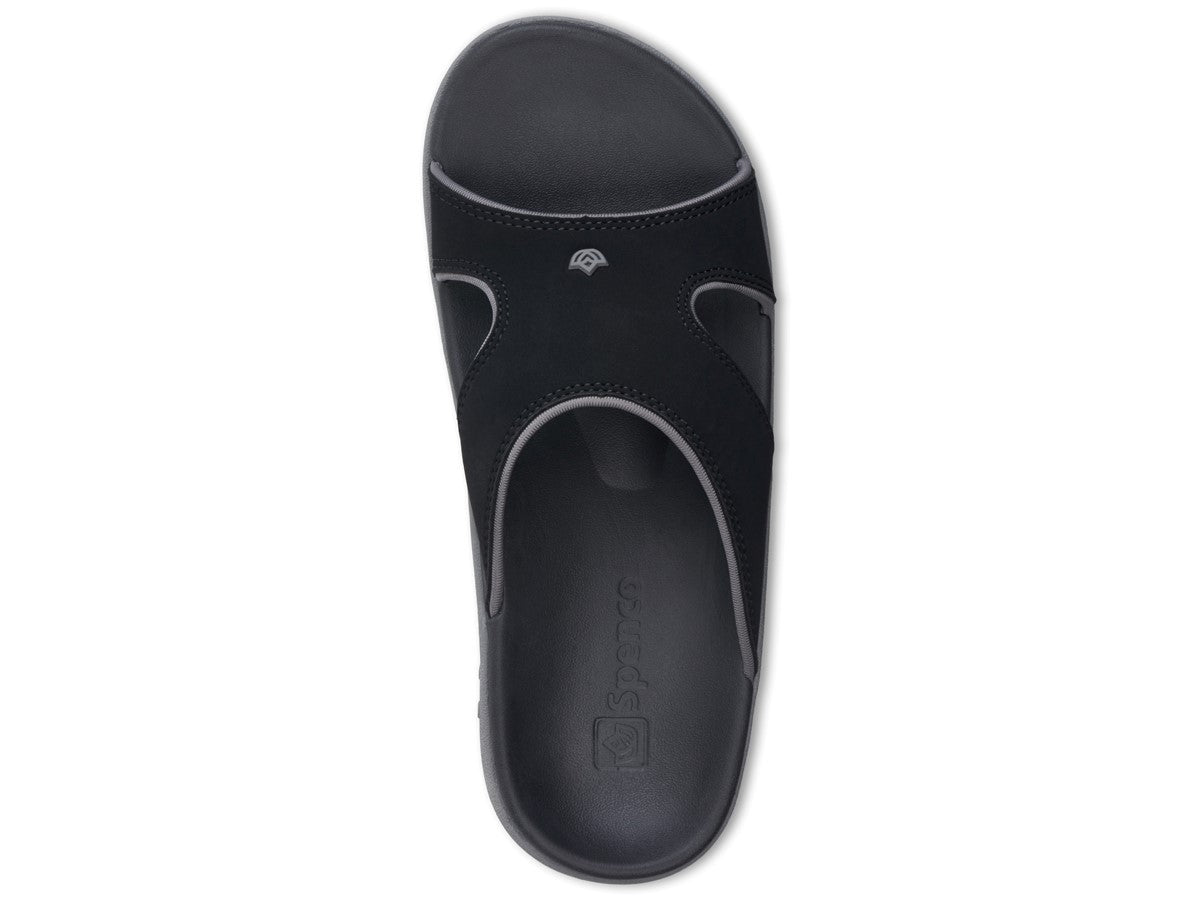 Spenco Kholo Plus Women's Orthotic Slide Sandals - Onyx top