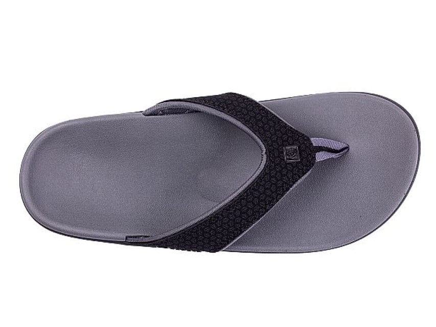 Spenco Yumi Men's Orthotic Flip Flops - top Carbon / Pewter