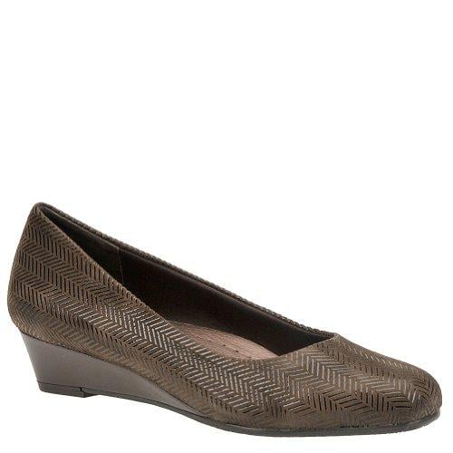 Trotters Lauren - Women's Dress Wedge - Brown Sde Pt