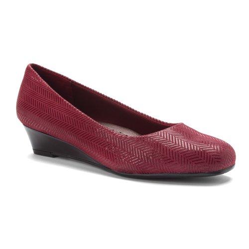 Trotters Lauren - Women's Dress Wedge - Dk Red Sd Pt