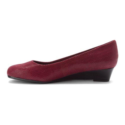 Trotters Lauren - Women's Dress Wedge - Dk Red Sd Pt
