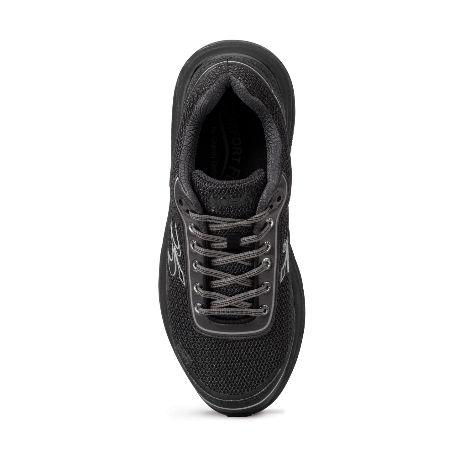 Gravity Defyer Men's G-Defy Mighty Walk Athletic Shoes - Black / Black - Top View