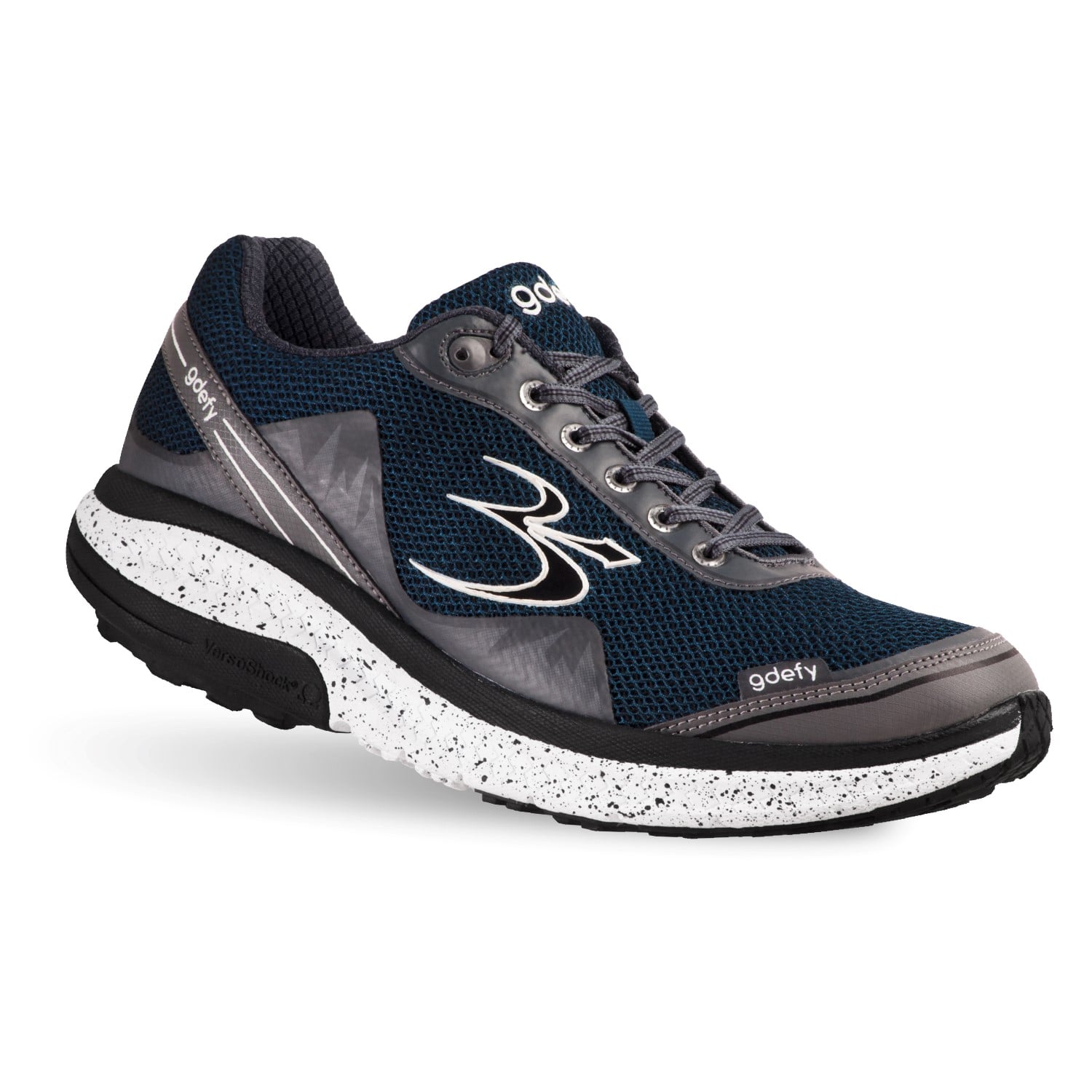 Gravity Defyer Men's G-Defy Mighty Walk Athletic Shoes - Blue / Gray - Profile View