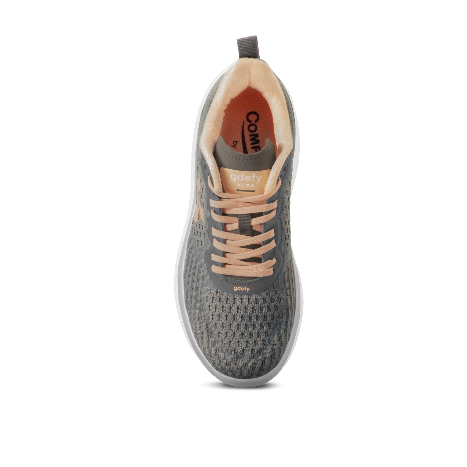 Gravity Defyer Women's XLR8 Running Shoes - Gray / Pink - Top View