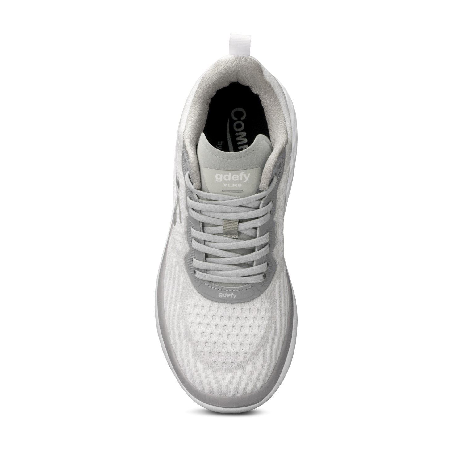 Gravity Defyer Women's XLR8 Running Shoes - Gray White - Top View