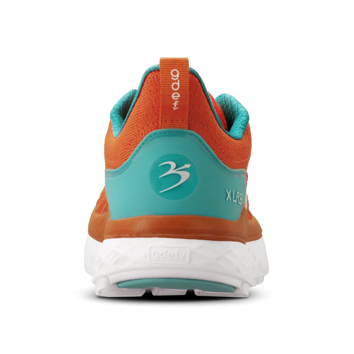 Gravity Defyer Women's XLR8 Running Shoes - Orange Blue - Back View