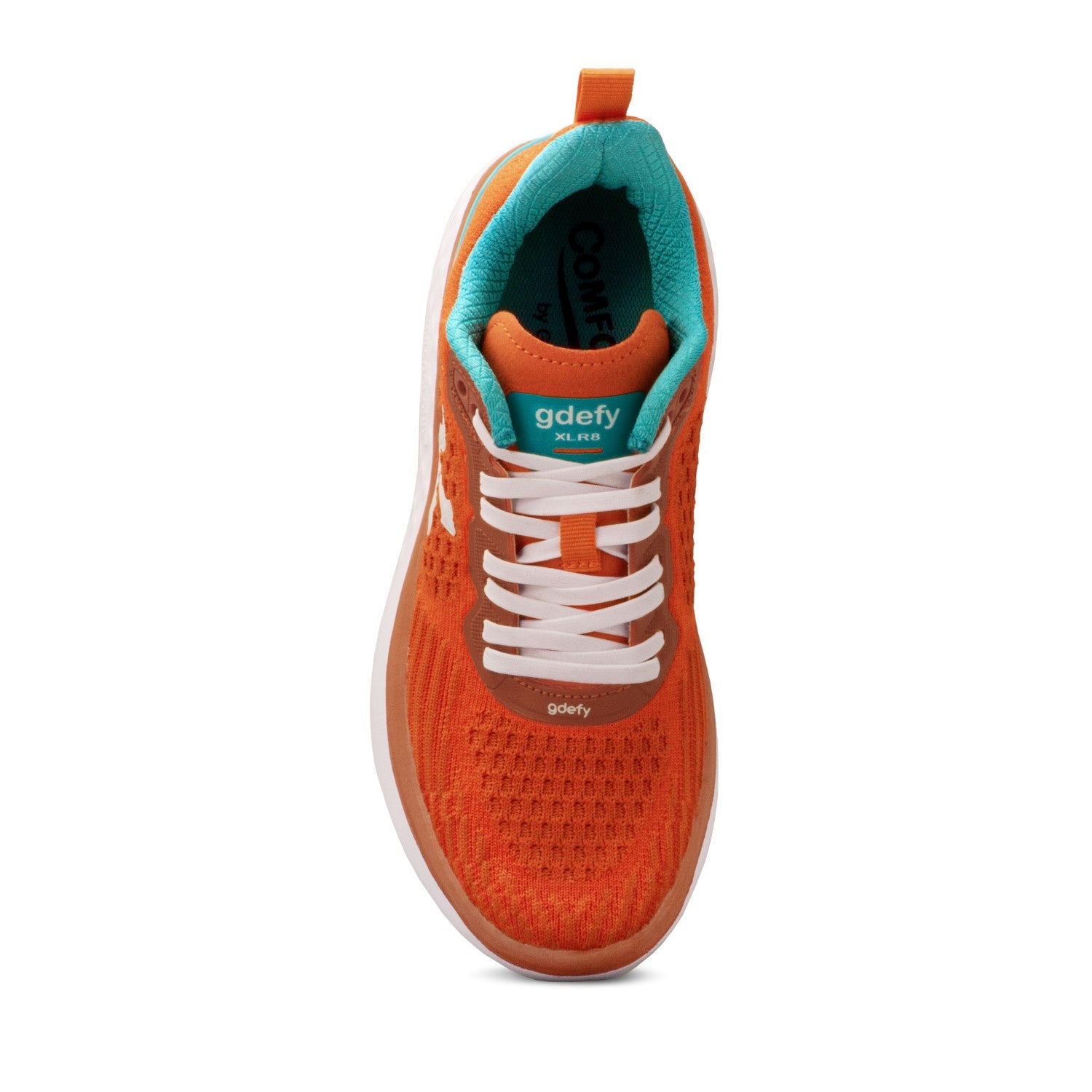 Gravity Defyer Women's XLR8 Running Shoes - Orange Blue - Top View