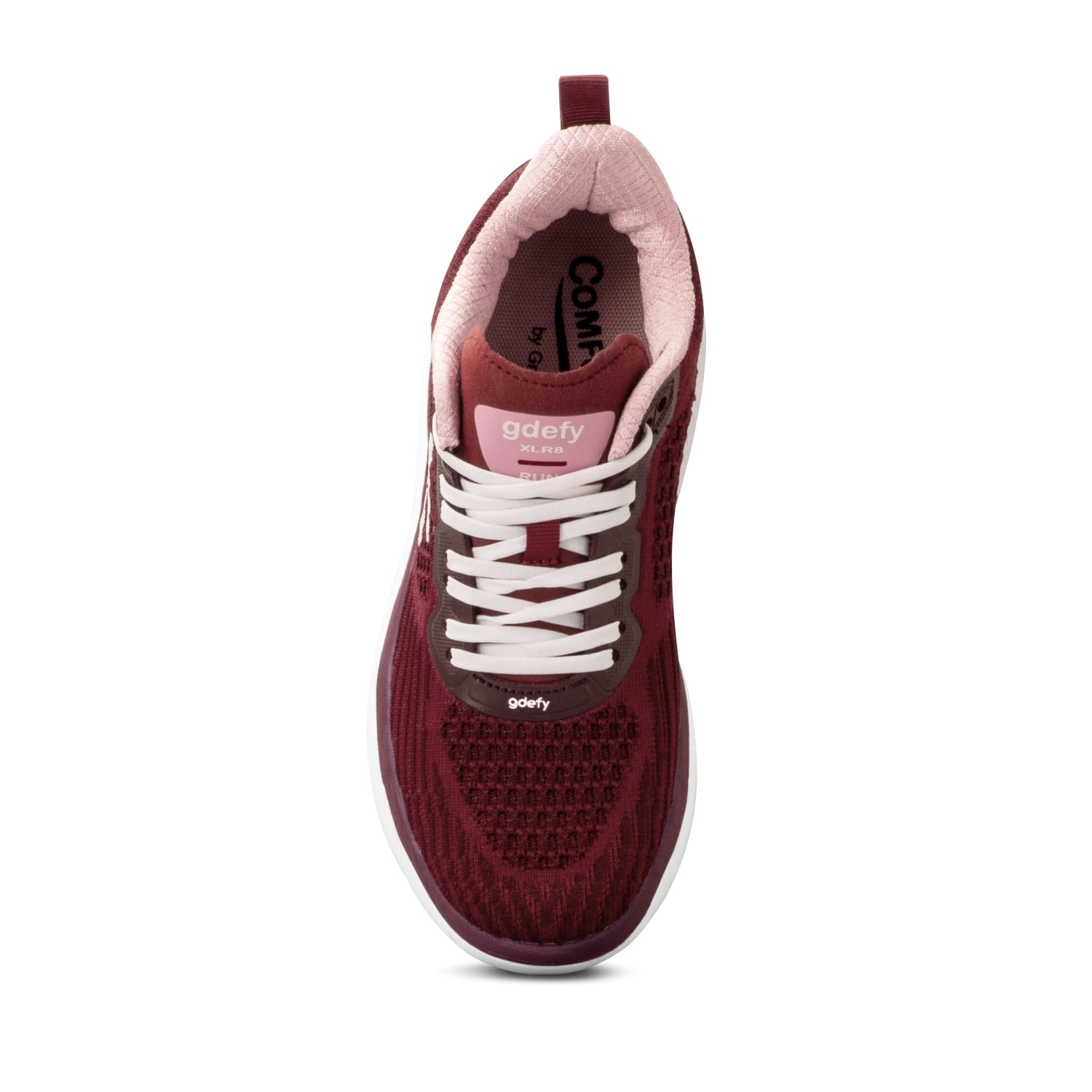 Gravity Defyer Women's XLR8 Running Shoes - Burgundy / Pink - Top View