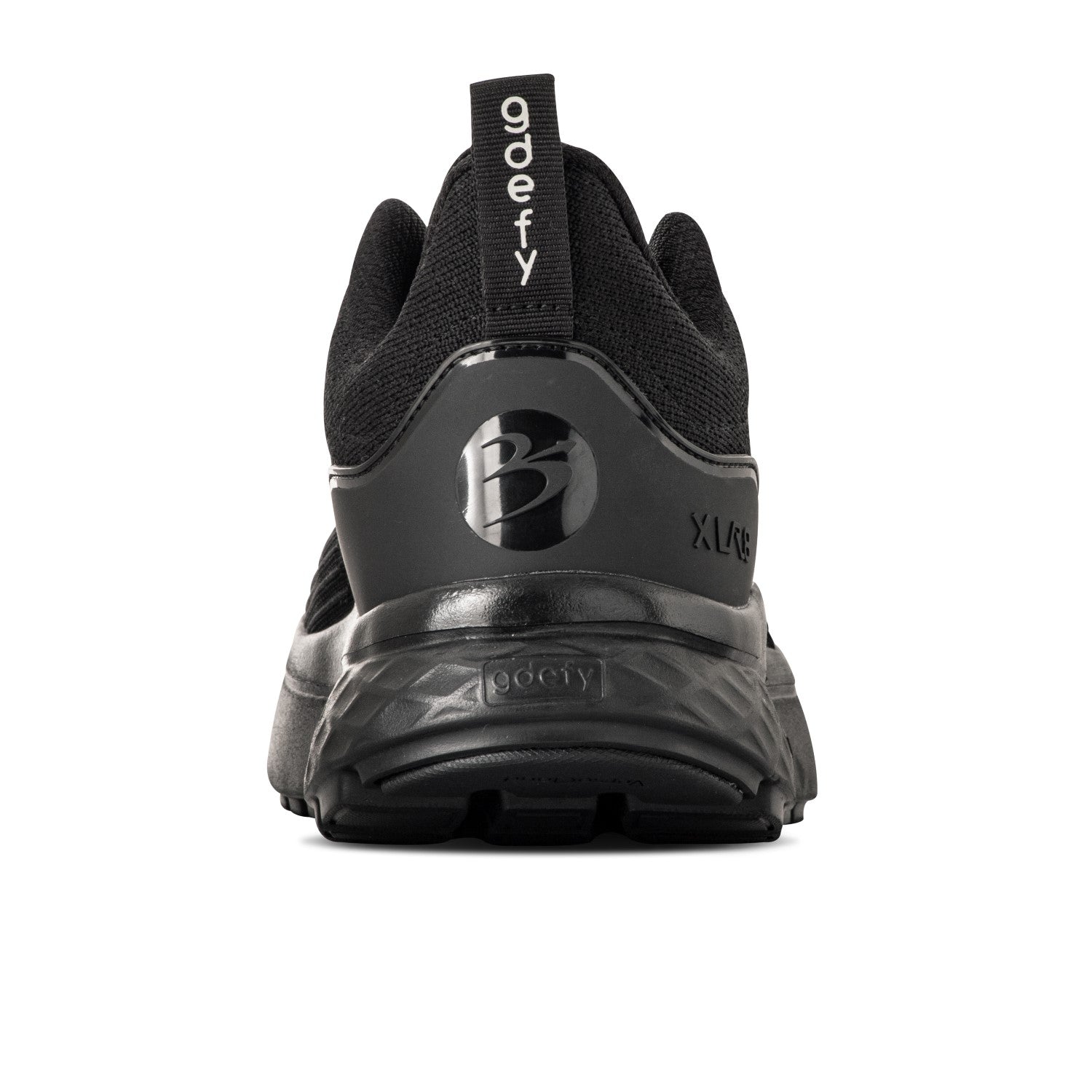Gravity Defyer Men's XLR8 Running Shoes - Black   - Back View