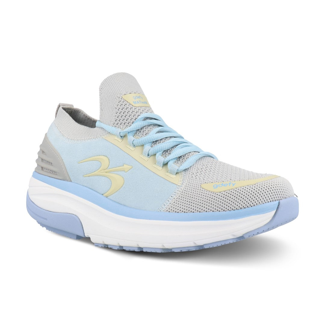 Gravity Defyer MATeeM Women's Athletic Shoes - Silver/Blue - Profile View