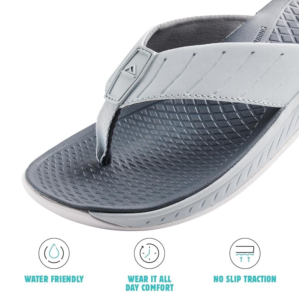 Reef The Deckhand Men's Water Friendly Sandals - Grey