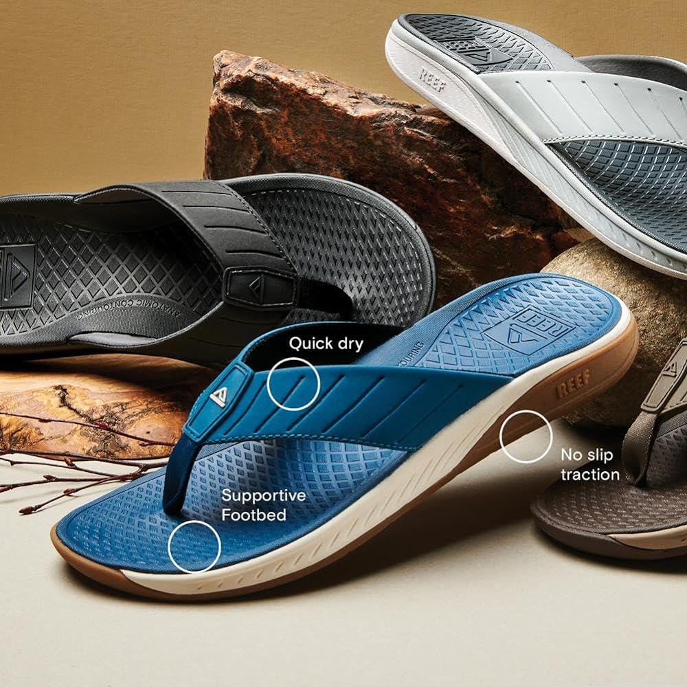 Reef The Deckhand Men's Water Friendly Sandals - Grey