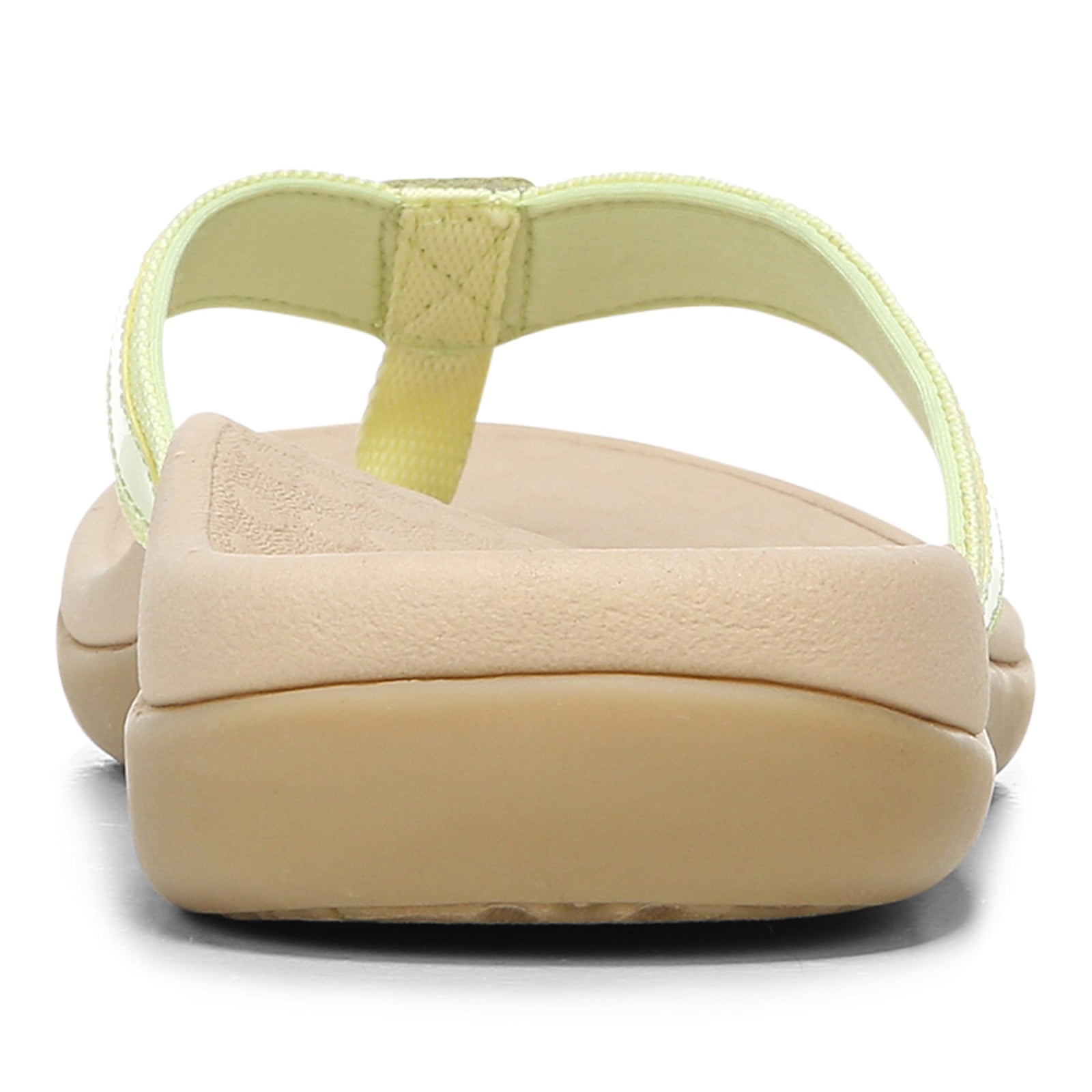 Vionic Tide II - Women's Leather Orthotic Sandals - Orthaheel - Pale Lime - Back