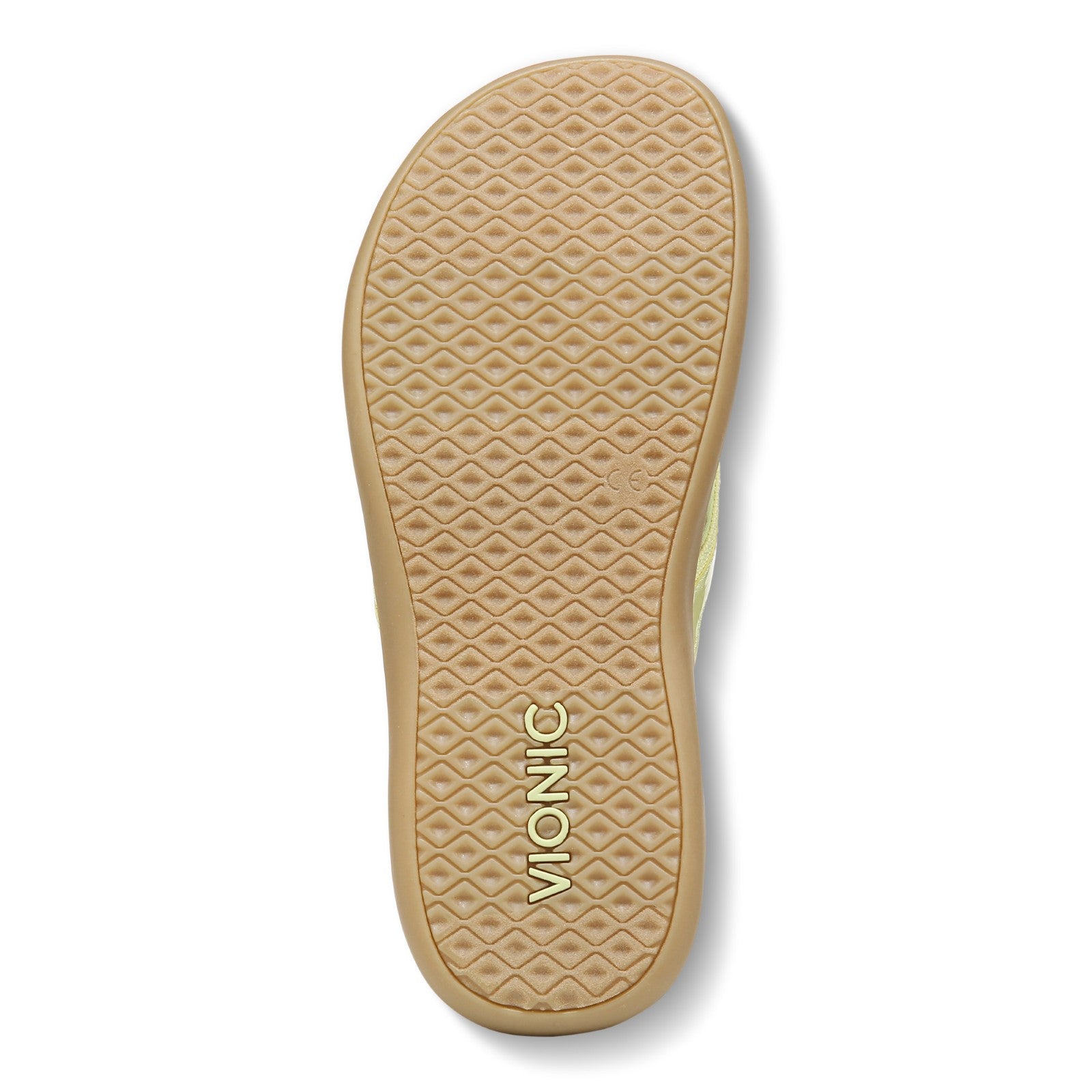 Vionic Tide II - Women's Leather Orthotic Sandals - Orthaheel - Pale Lime - Bottom