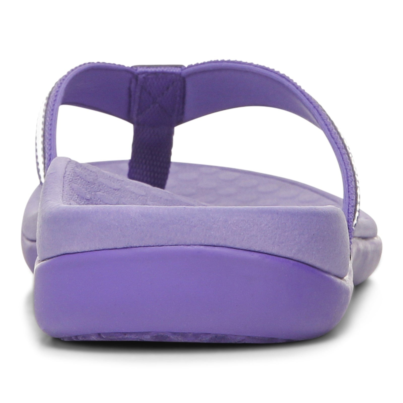 Vionic Tide II - Women's Leather Orthotic Sandals - Orthaheel - Amethyst - Back