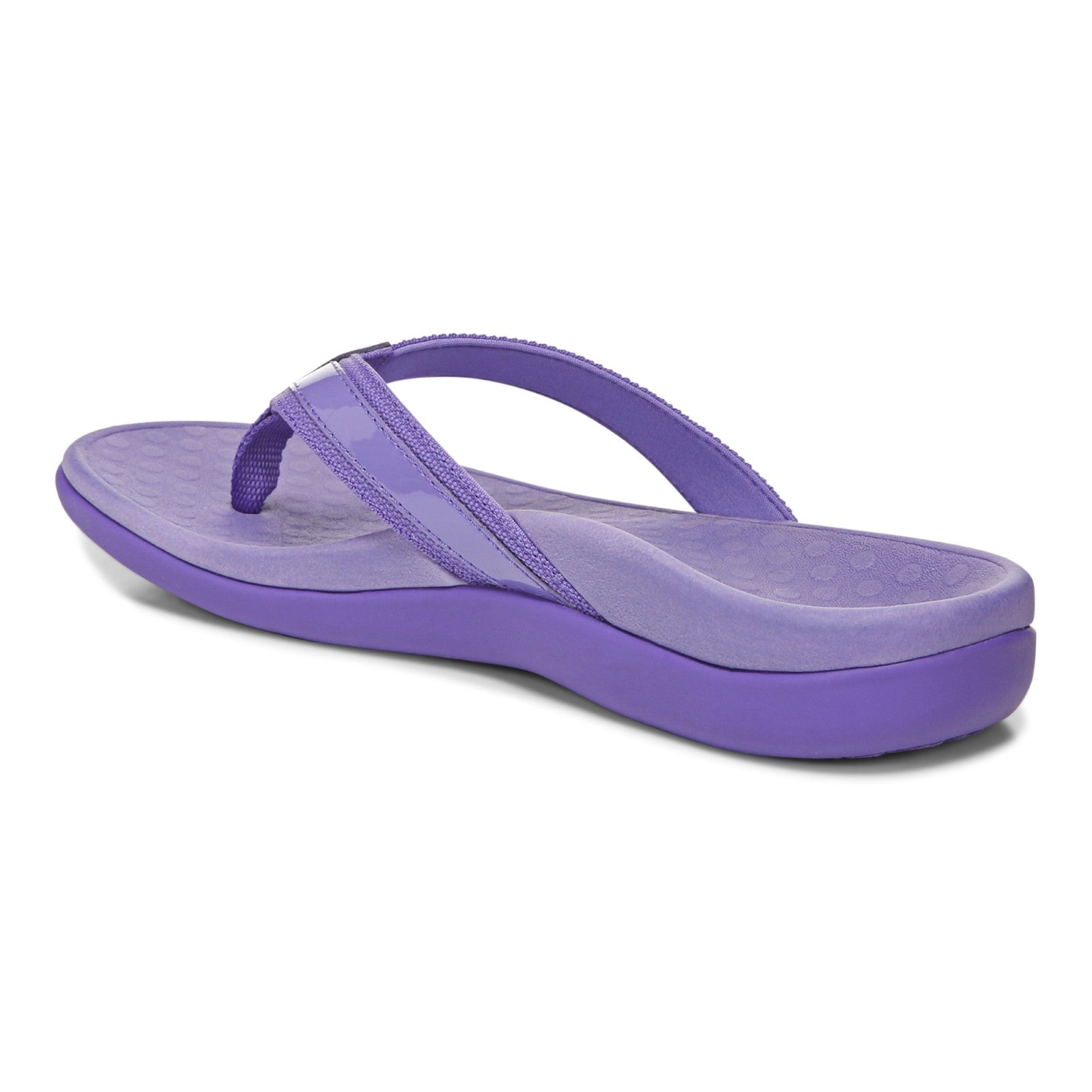Vionic Tide II - Women's Leather Orthotic Sandals - Orthaheel - Amethyst - Back angle