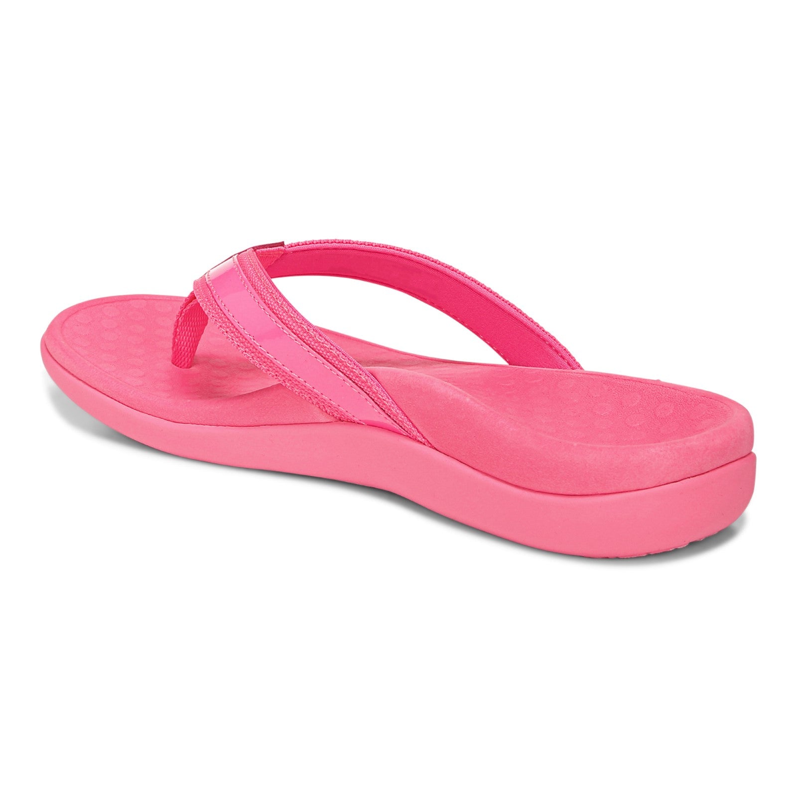 Vionic Tide II - Women's Leather Orthotic Sandals - Orthaheel - Bubblegum - Back angle