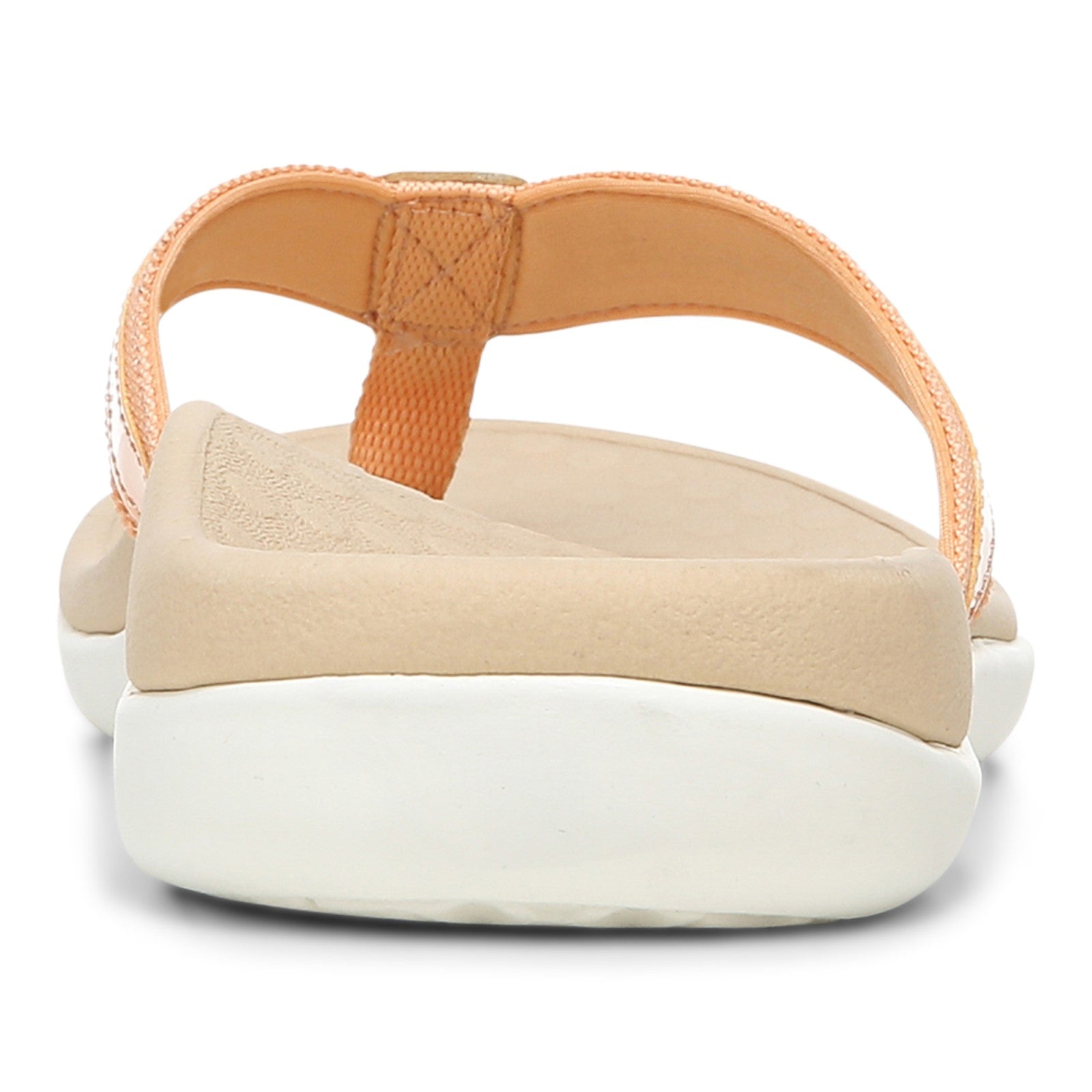 Vionic Tide II - Women's Leather Orthotic Sandals - Orthaheel - Apricot - Back