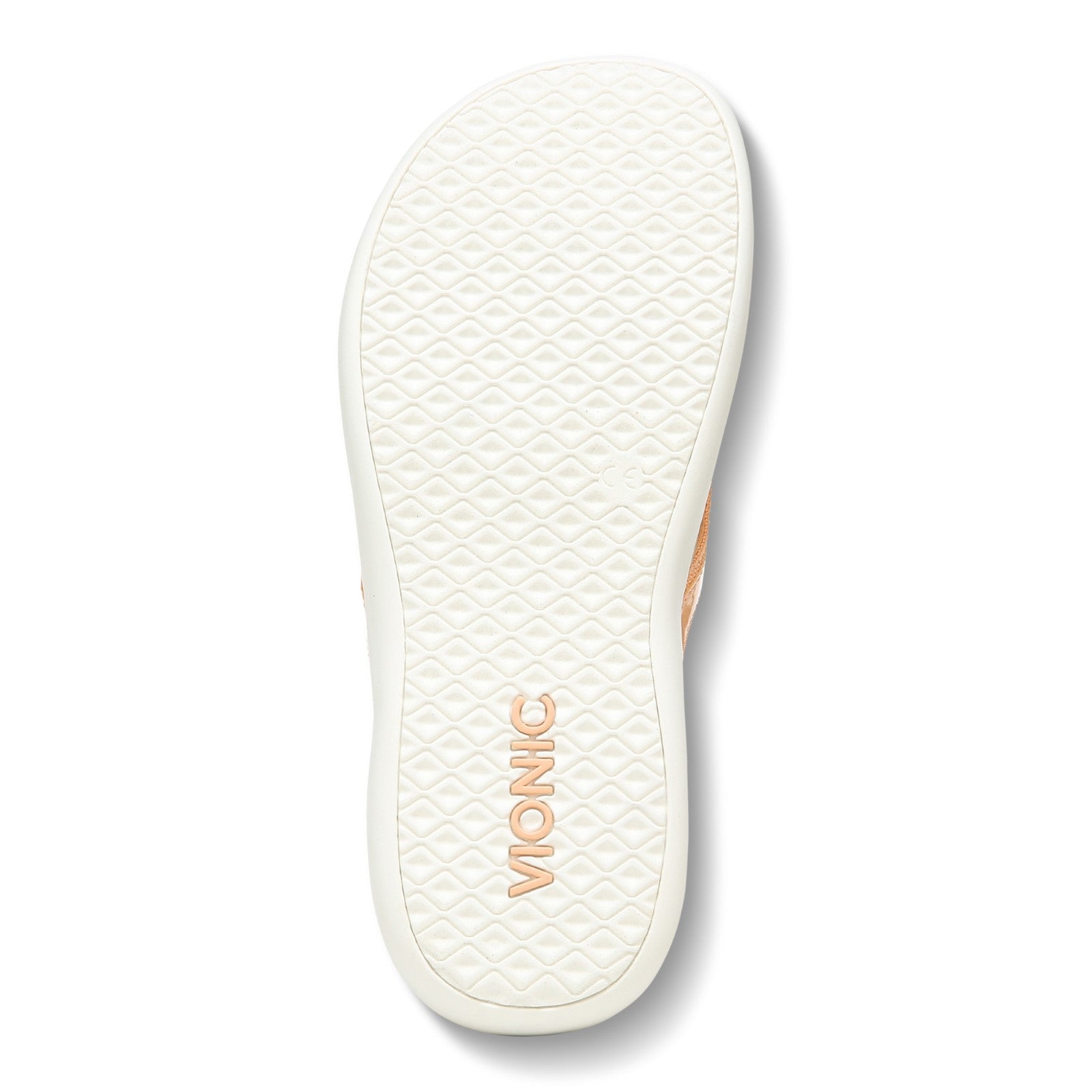 Vionic Tide II - Women's Leather Orthotic Sandals - Orthaheel - Apricot - Bottom