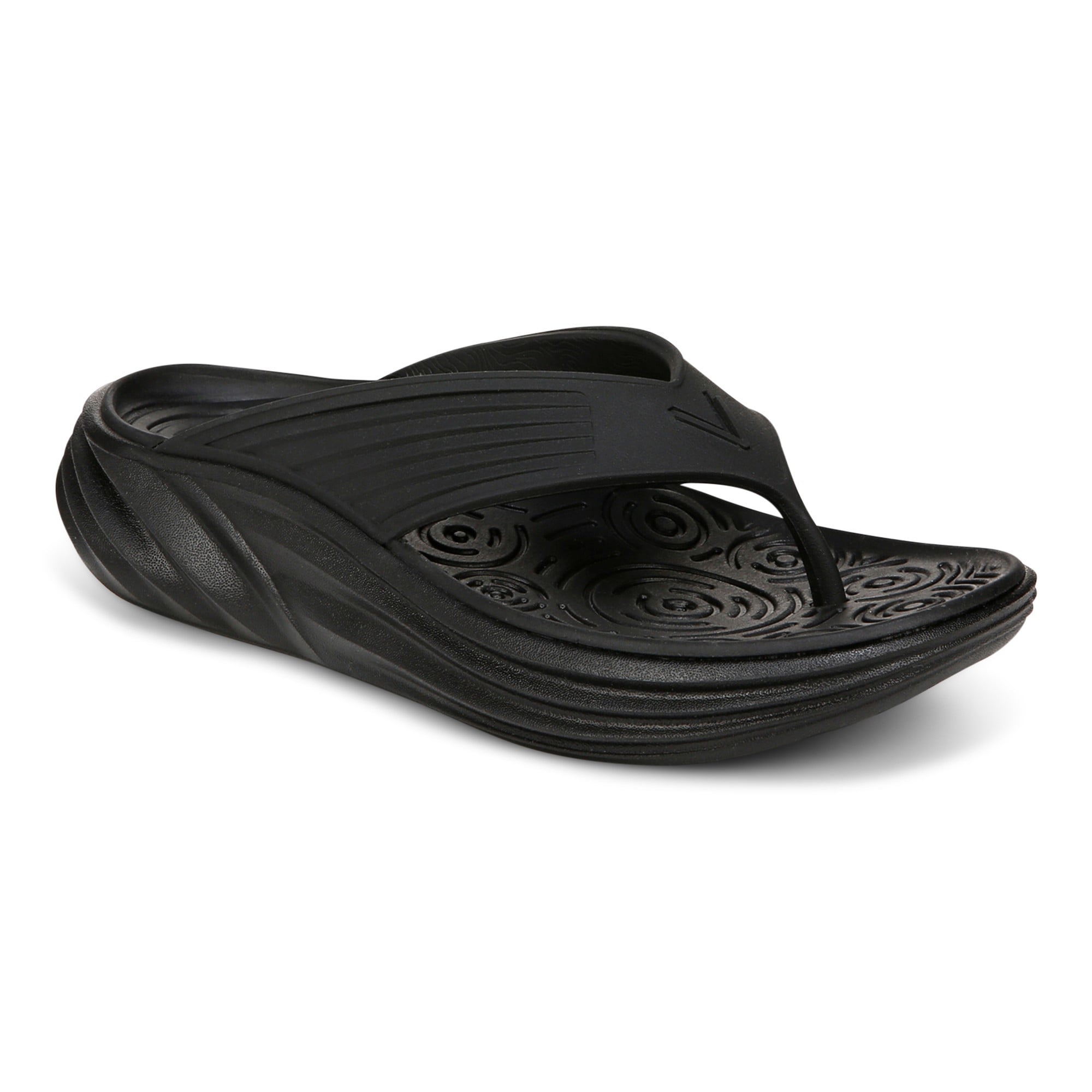 Vionic Tide RX Unisex Recovery Cushioned Orthotic Sandal in Black