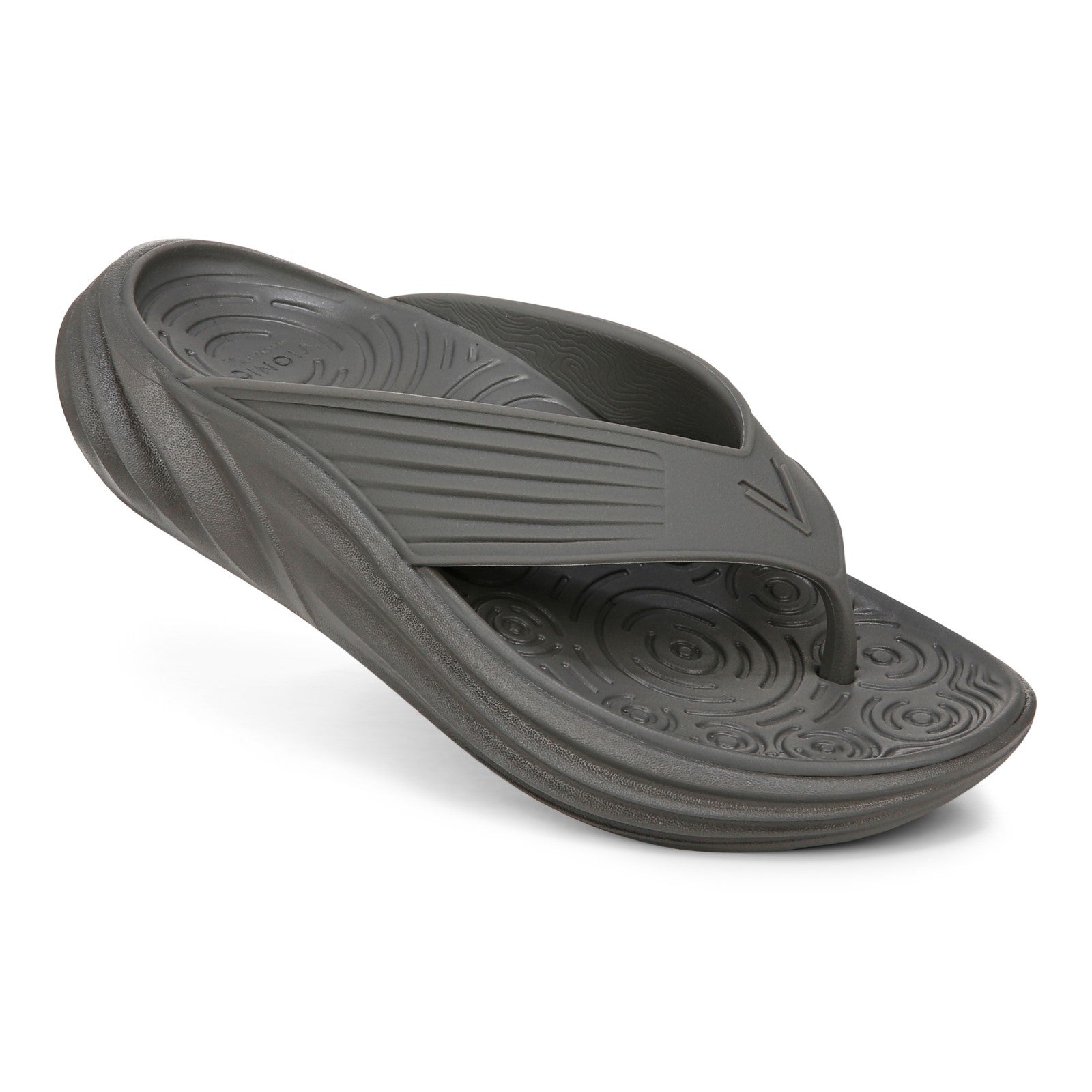 Vionic Tide RX Unisex Recovery Cushioned Orthotic Sandal - Charcoal - TIDE RX-J0085S1021-CHARCOAL-13fl-med