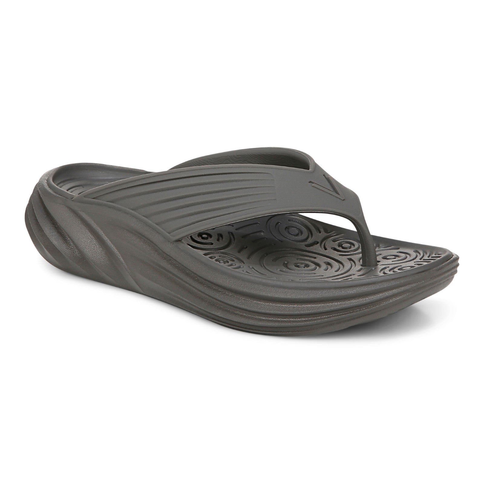 Vionic Tide RX Unisex Recovery Cushioned Orthotic Sandal - Charcoal - Angle main