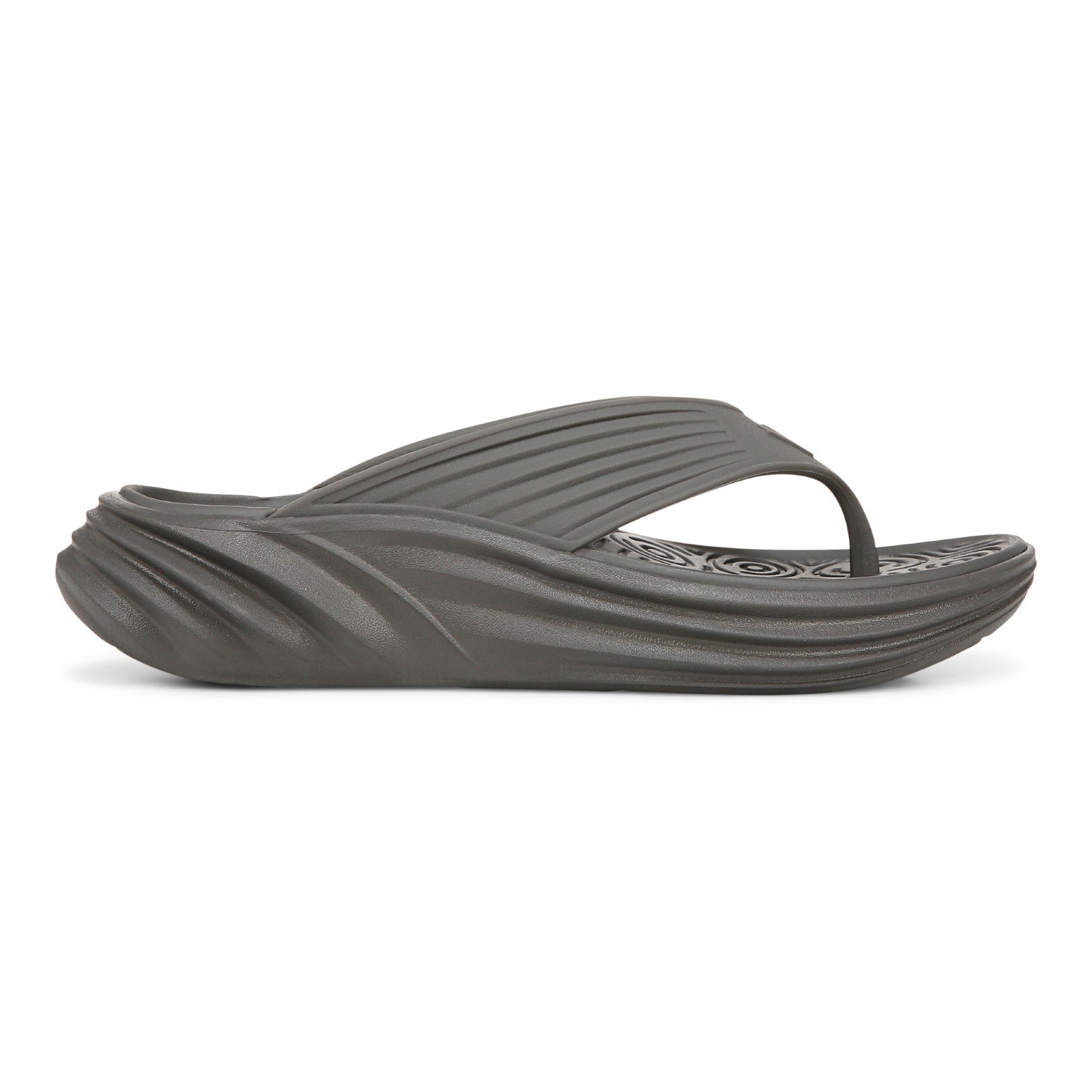 Vionic Tide RX Unisex Recovery Cushioned Orthotic Sandal - Charcoal - Right side