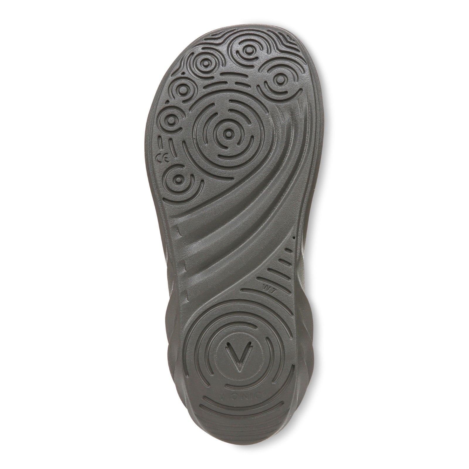 Vionic Tide RX Unisex Recovery Cushioned Orthotic Sandal - Charcoal - Bottom