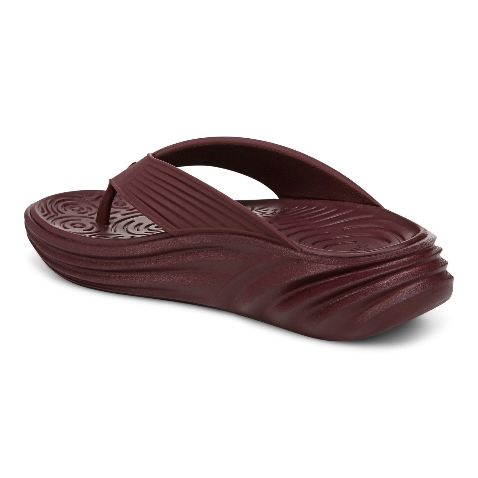 Vionic Tide RX Unisex Recovery Cushioned Orthotic Sandal - Port Wine - Back angle